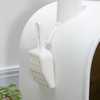 Hooded Cat Litter Tray - Kitten Toilet w/ Scoop, Filter, Flap Door - Easy Maintenance - 43x44x47cm