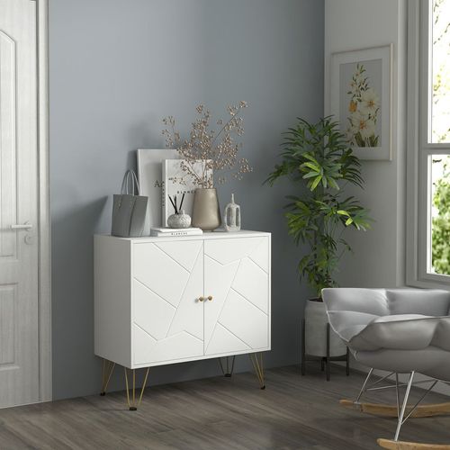 Storage Cabinet with Adjustable Shelves for Living Room - Freestanding