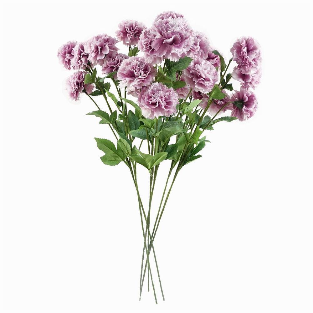 Pack of 6 x 70cm Pink Artificial Carnation Stem - 24 Flowers in Pink