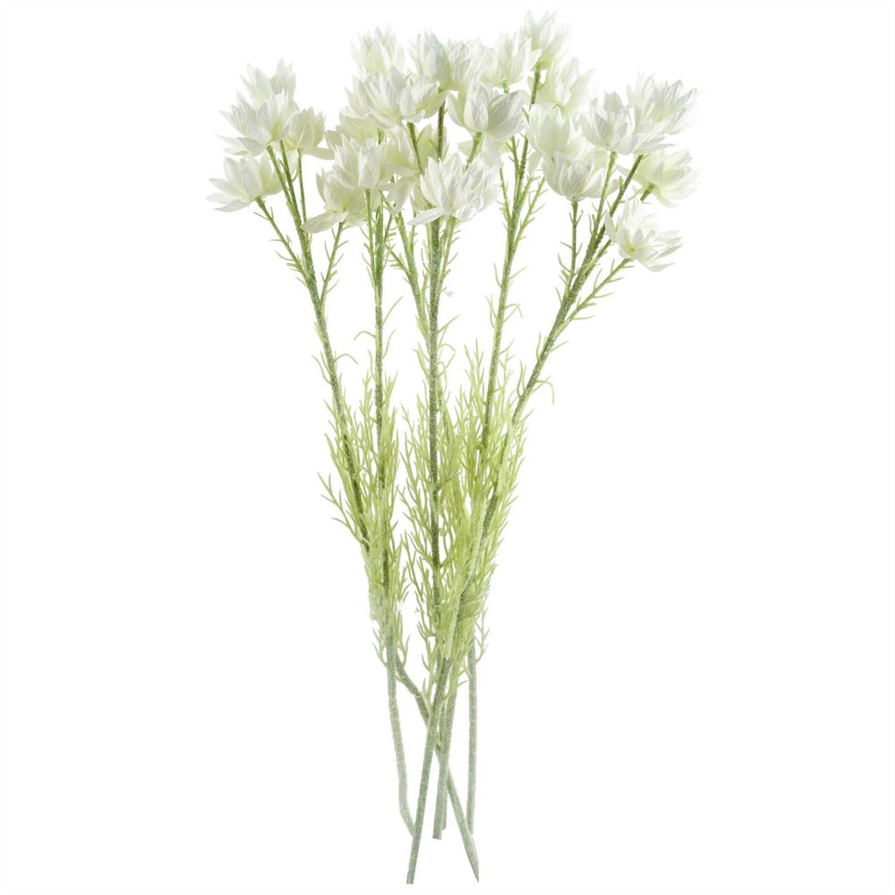 Natural Silk Starflower Stem 6-Pack - 30 Blooms - Beautiful Decorative Flowers