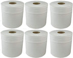 ASPECT Kitchen Rolls Centrefeed (6 Rolls, White) - 2 Ply Embossed Pattern Paper Towels - Strong and Absorbent Tissue Paper - UK Supplier - Wipe Away - for Commercial & Kitchen Use