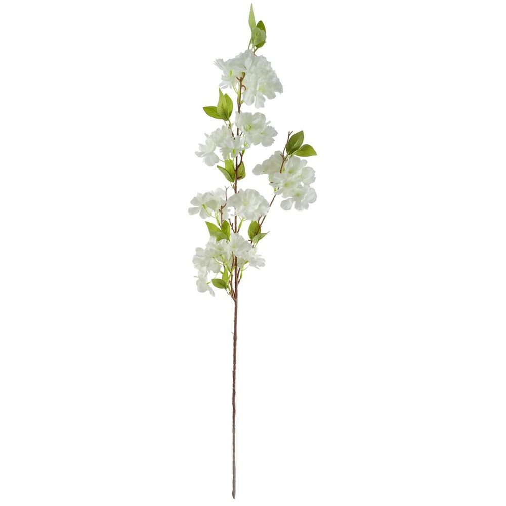 White Artificial Blossom Stems - Pack of 6 - 100cm - Silk Flowers
