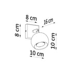 Wall lamp steel Oculare modern Design GU10