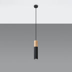Pablo Pendant Lamp: Steel & Wood, Modern Design, GU10