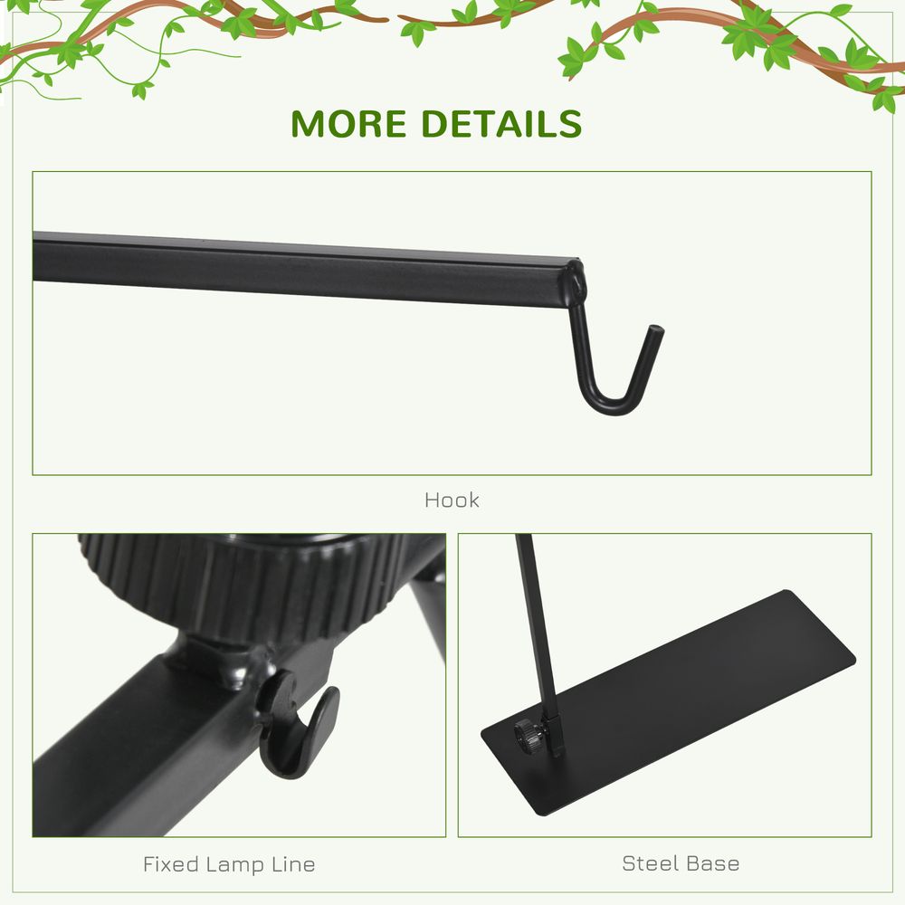 Reptile Lamp Stand: Adjustable Height, Stable Base, Versatile for Lizards & Snakes