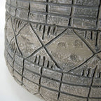 22cm x 37cm Large Grey Gliese Embossed Planter in Grey