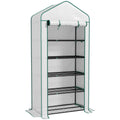 5-Tier Mini Greenhouse: Widened Design, 193H x 90W x 49Dcm, White
