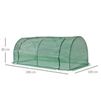 Tunnel Greenhouse Steel Frame Garden 200x100x80cm - Protect Plants