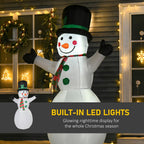 6.5ft Inflatable Snowman LED Christmas Xmas Air Blown Outdoor Garden Decor