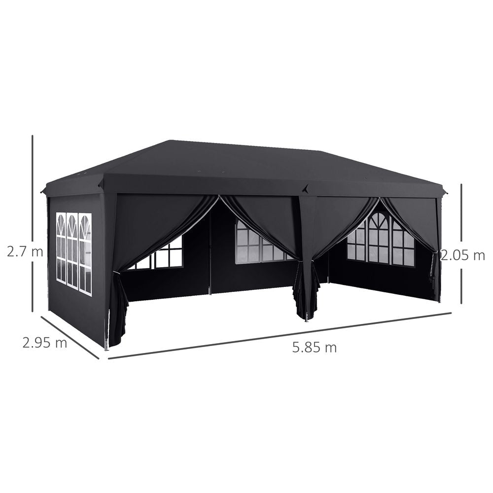 3 x 6m Pop Up Gazebo Height Adjustable Party Tent with Storage Bag