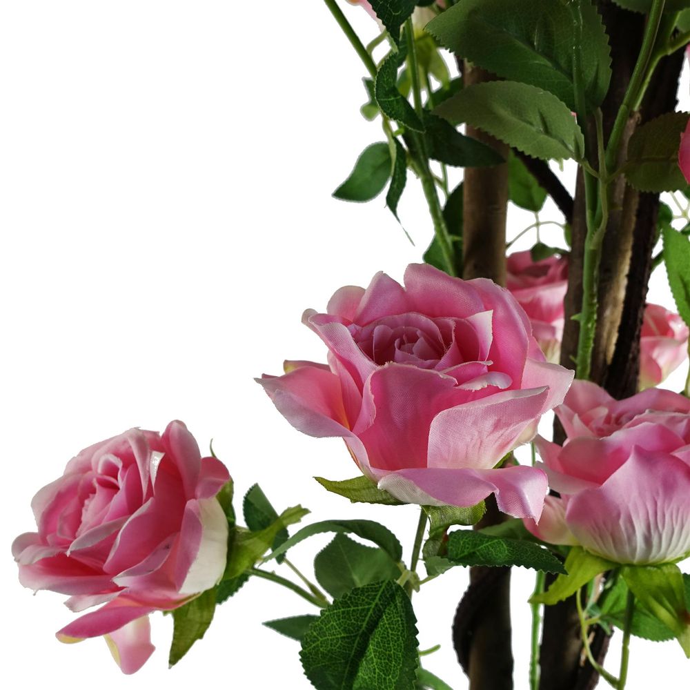 150cm Artificial Pink Rose Tree, Lifelike Quality, for Any Space