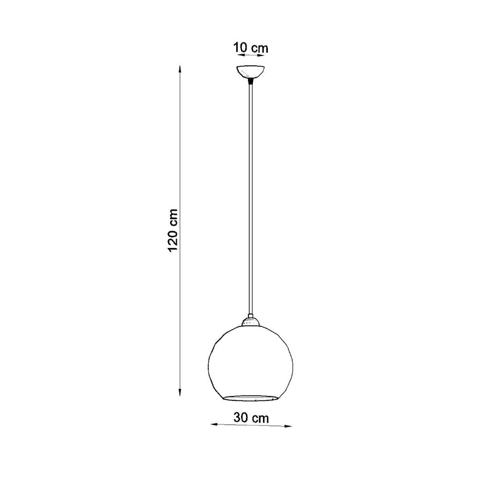 Pendant lamp steel, glass Ball minimalistic Design E27 in Steel