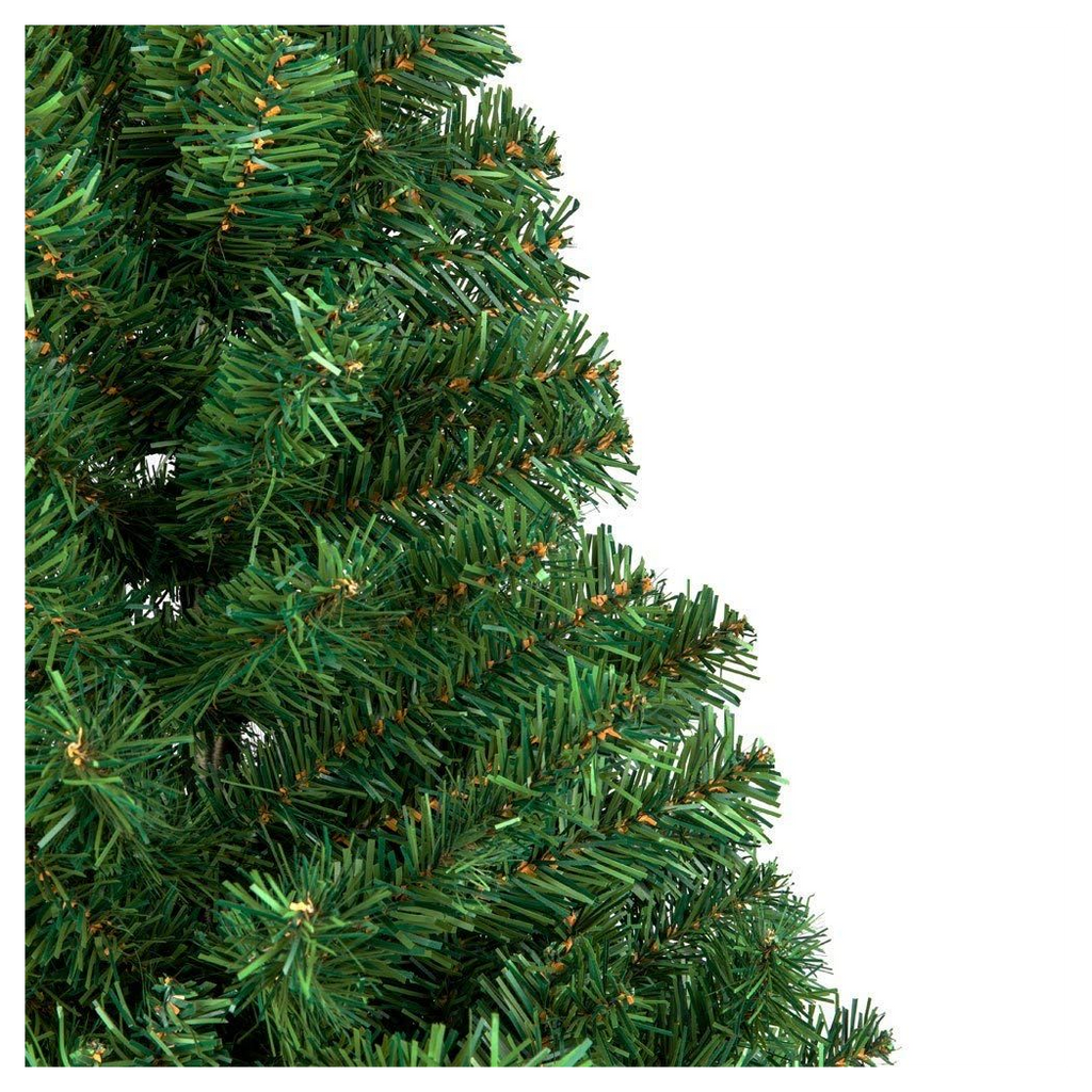 7ft 1100 Branch Christmas Tree - Artificial PVC - Metal Base - Green