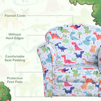 Cartoon Flannel Kids Armchair - Non-slip, Wooden, - for Ages 18-36 Months