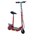 120W Foldable Powered Scooters with 24V Rechargeable Battery, Adjustable Ride on Toy (Red)