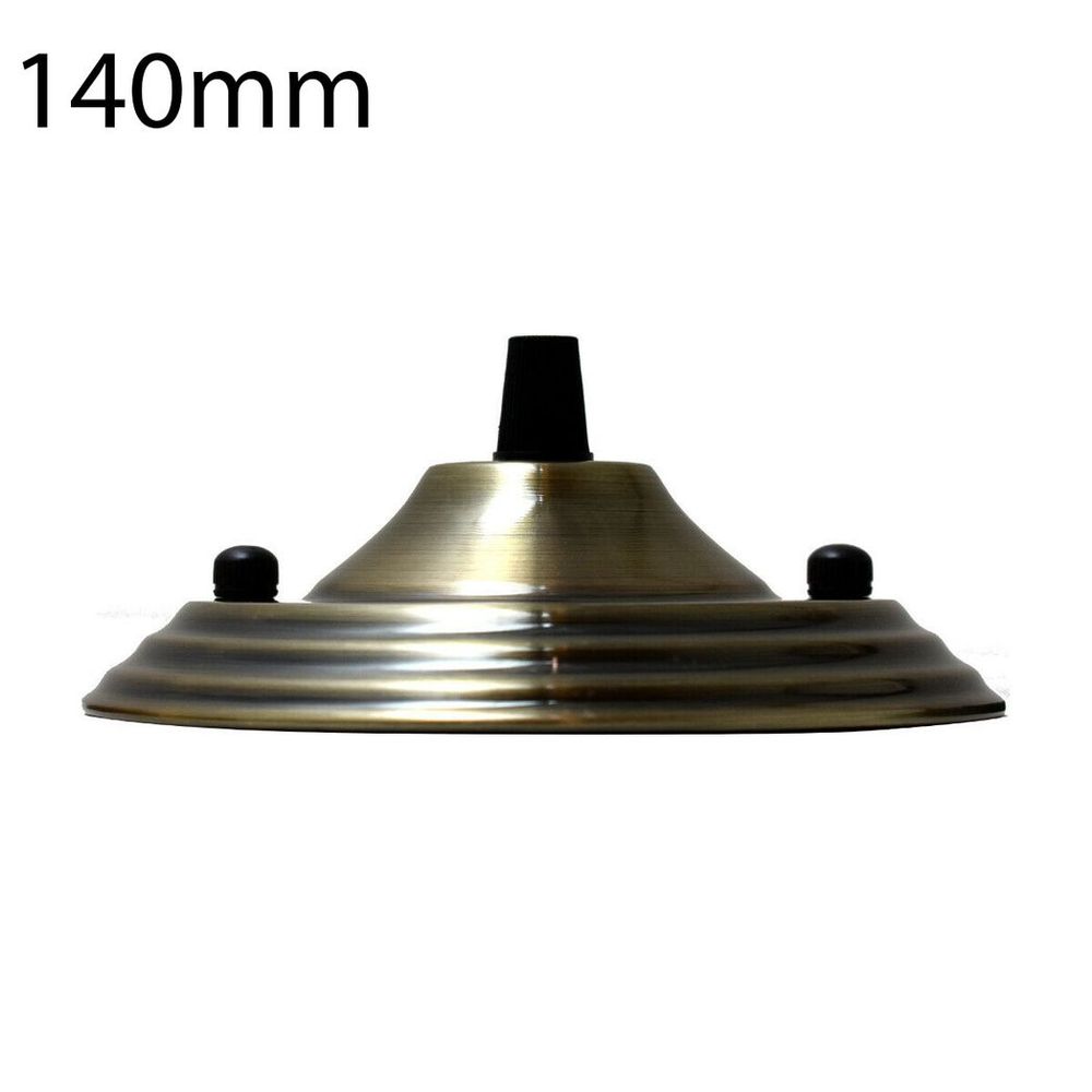 Brand New 140mm Single Outlet Ceiling Rose with Cord Grip - Metal Fitting - Ideal for Chandeliers & Light Fixtures