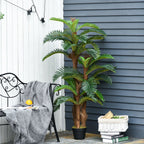 Realistic Artificial Fern Tree - 36 Leaves, 150cm - Fake Plant with Nursery Pot - for Home and Commercial Spaces