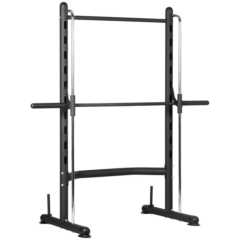 Adjustable Squat Rack with Pull Up Bar and Barbell Bar for Home Gym