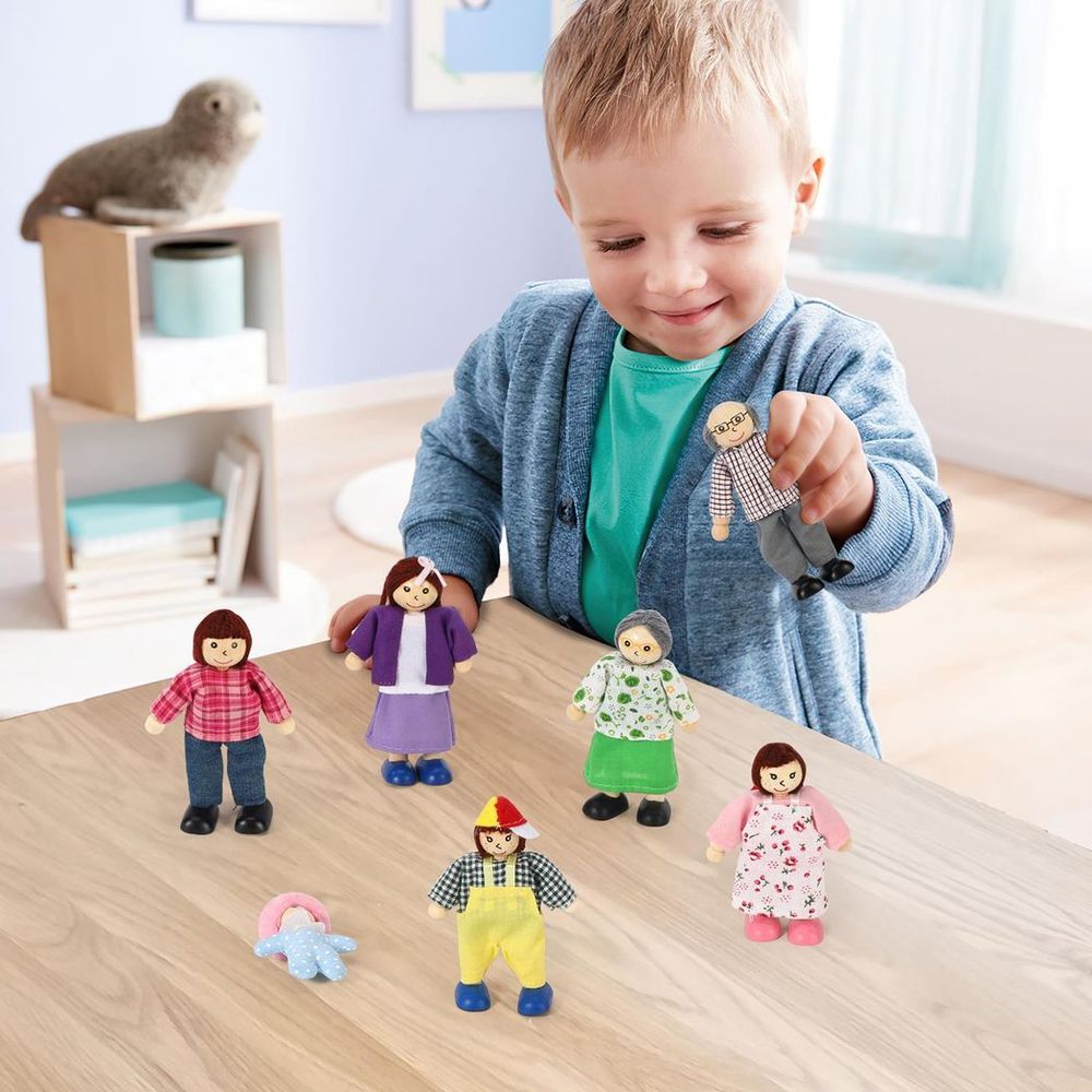 Doll House Figure Set - Happy Family Pretend Play