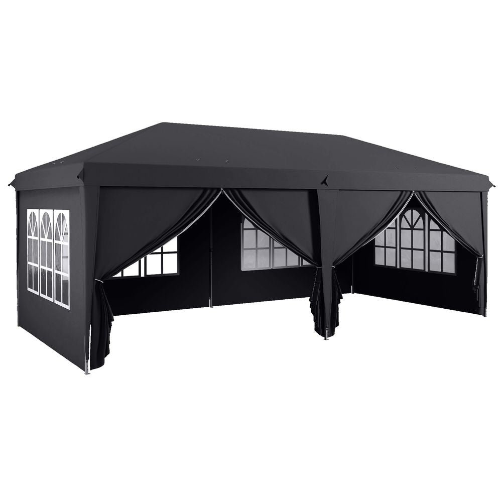 3 x 6m Pop Up Gazebo Height Adjustable Party Tent with Storage Bag