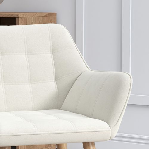 Velvet-Feel Accent Chair with Arms Slanted Back Wood Legs