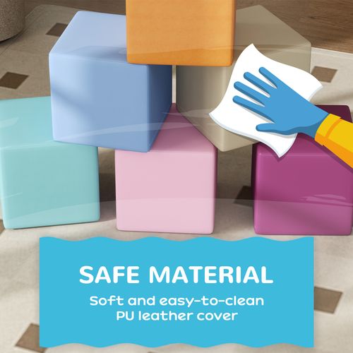 12 PCs Soft Play Blocks Soft Foam Toy Blue