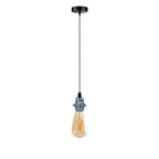 Vintage Industrial Chrome Pendant Light Fitting, lampshade Holder Fitting Set with 2m Cable