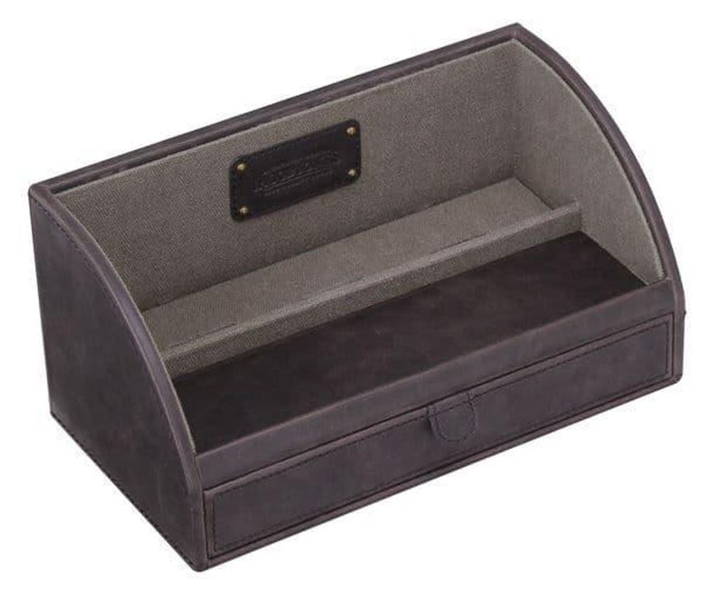 Jacob Jones Charging Valet - Brown & Khaki Design for Neat & Tidy Charging - Ideal Gift for Modern Gentlemen - 12 Month