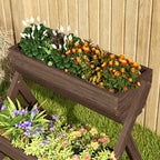 3 Tier Raised Garden Bed Wooden Elevated Planter Box Kit, Tan