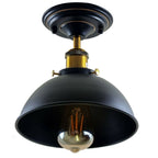 Industrial Retro Light Shade Flush Mount Fitting Modern Black Ceiling Light