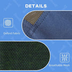 122cm Elevated Dog Bed Cooling Raised Pet Cot UV Protection Canopy Blue