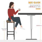 Rustic Brown Kitchen Bar Chairs (Set of 2) - Durable, Stylish, and Comfortable