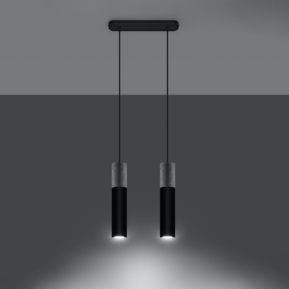 Modern Pendant Lamp: Steel & Concrete Design, Stylish - for Any Interior!
