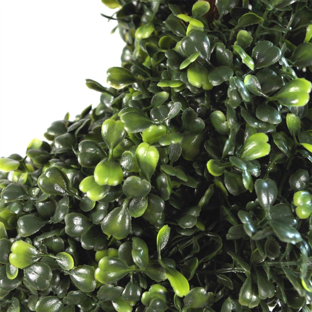 Metal 120cm (4ft) Tall Artificial Boxwood Tower Tree Topiary Spiral Metal Top