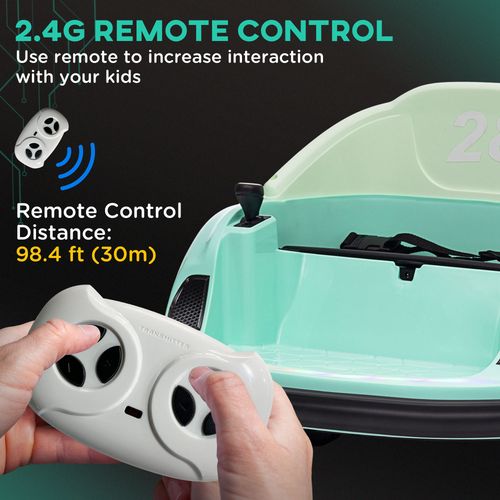 360° Rotation 12V Kids Bumper Car w/ Remote Control