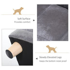 Premium Grey Dog Sofa Bed - Soft & Padded - Perfect for Small-Sized Dogs
