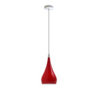 Metal E27 Teardrop Pendant Light Modern Industrial Hanging Light Fixture Red