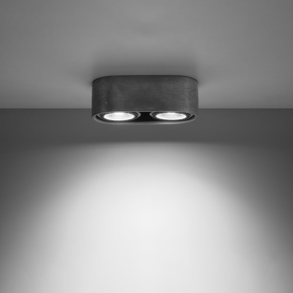 Concrete Ceiling Lamp - Industrial Design GU10