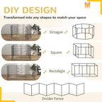 8-Panel DIY Dog Pen with Door for Indoor/Outdoor Use, 91cm High
