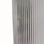 31cm Clear Ridged Glass Vase, Versatile & Elegant. for Real or Artificial Flowers. Hand-finished!