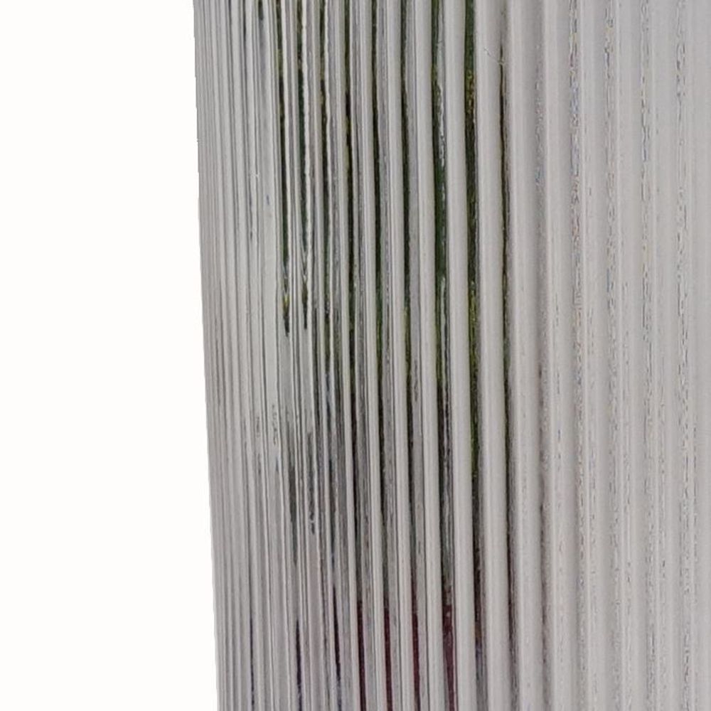 31cm Clear Ridged Glass Vase, Versatile & Elegant. for Real or Artificial Flowers. Hand-finished!