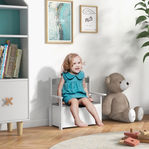 2 in 1 Toy Box for Kids with Safety Lid for Bedroom, Nursery