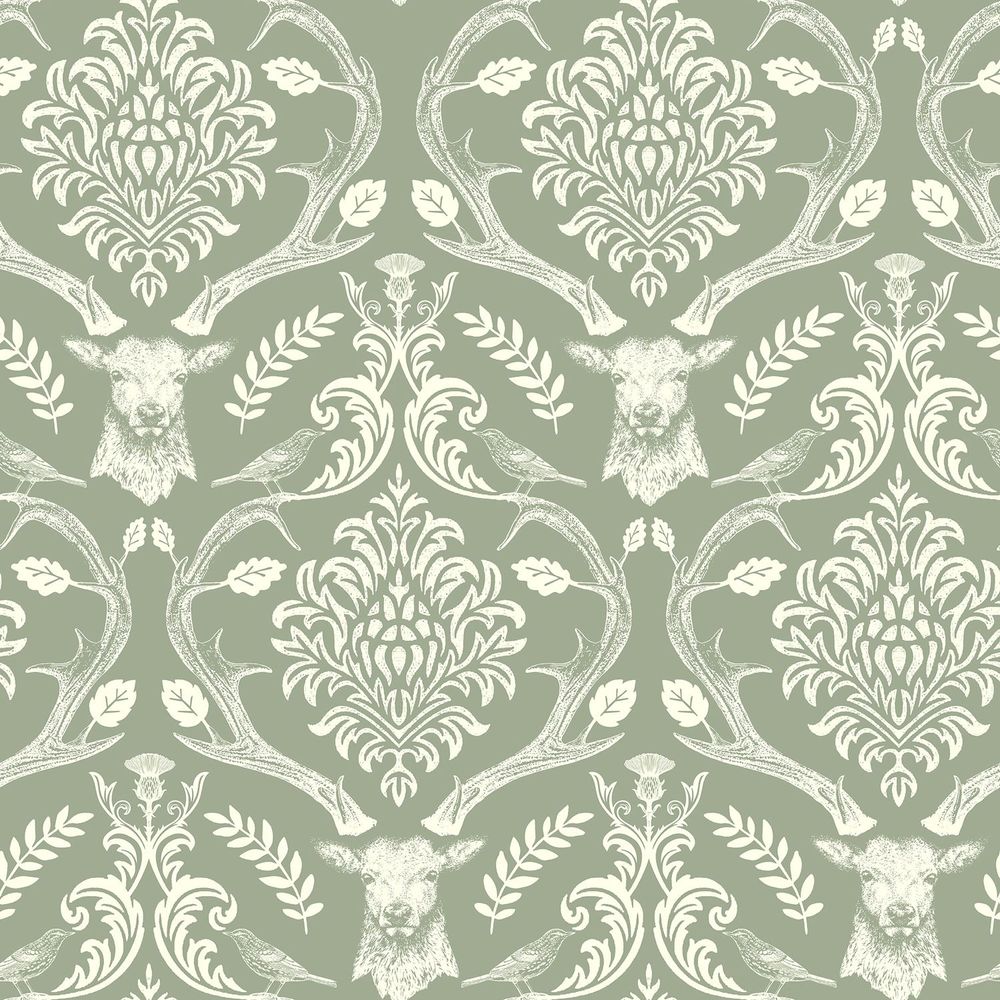 Stag Damask Sage Green - for All Demographics!