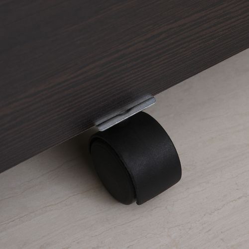 2-Drawer Locking Office Filing Cabinet w/ 5 Wheels Rolling Storage Hanging Legal Letter Files Cupboard Home Organisation Black Wood Grain