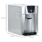 Ice Maker Machine and Water Dispenser No Plumbing Required Silver