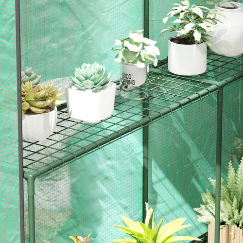 Walk in Greenhouse w/Shelves Steeple Grow House 120 x 186 x 190 cm