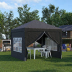 3x3m Pop Up Gazebo Party Tent Canopy - Black