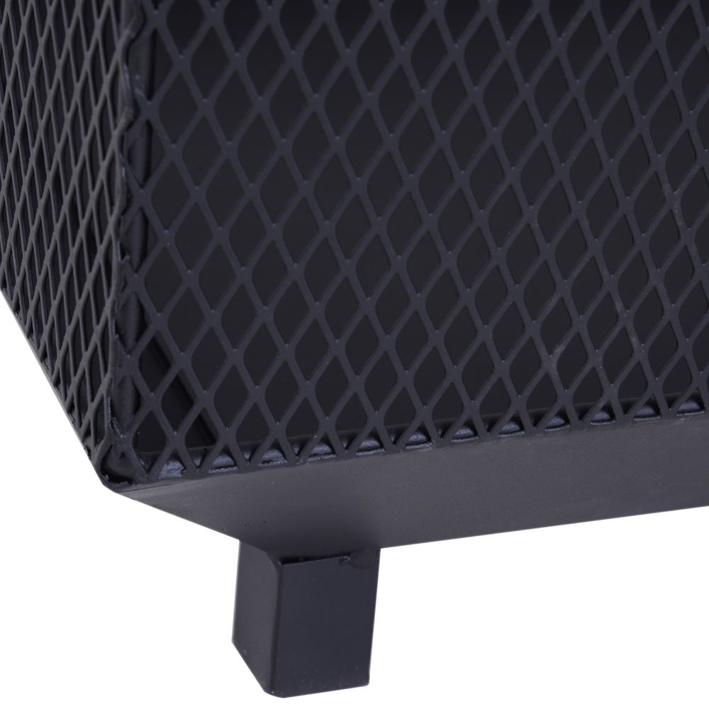Fire Pit, Square Steel-Black - Quality Outdoor Heating