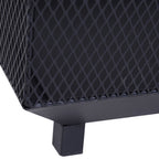 Fire Pit, Square Steel-Black - Quality Outdoor Heating