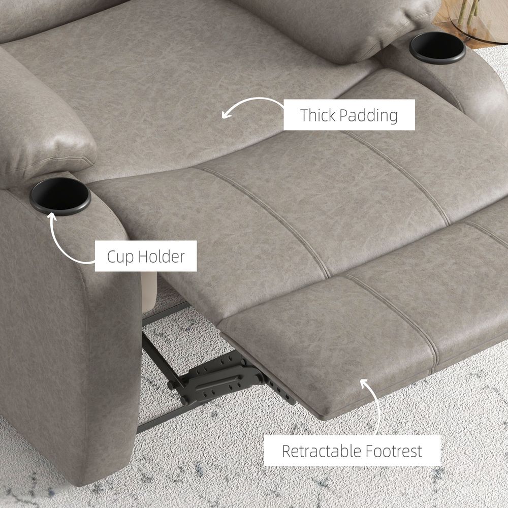 Recliner Armchair - Comfy & Stylish, with Cup Holder